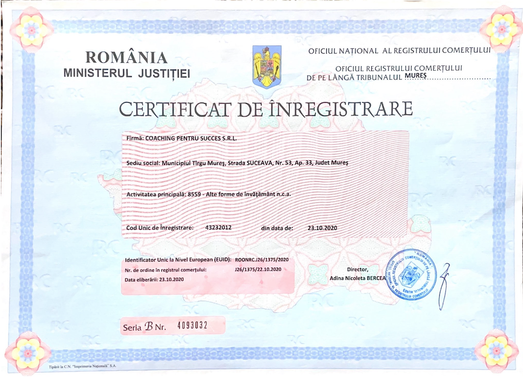CUI COACHING PENTRU SUCCES SRL